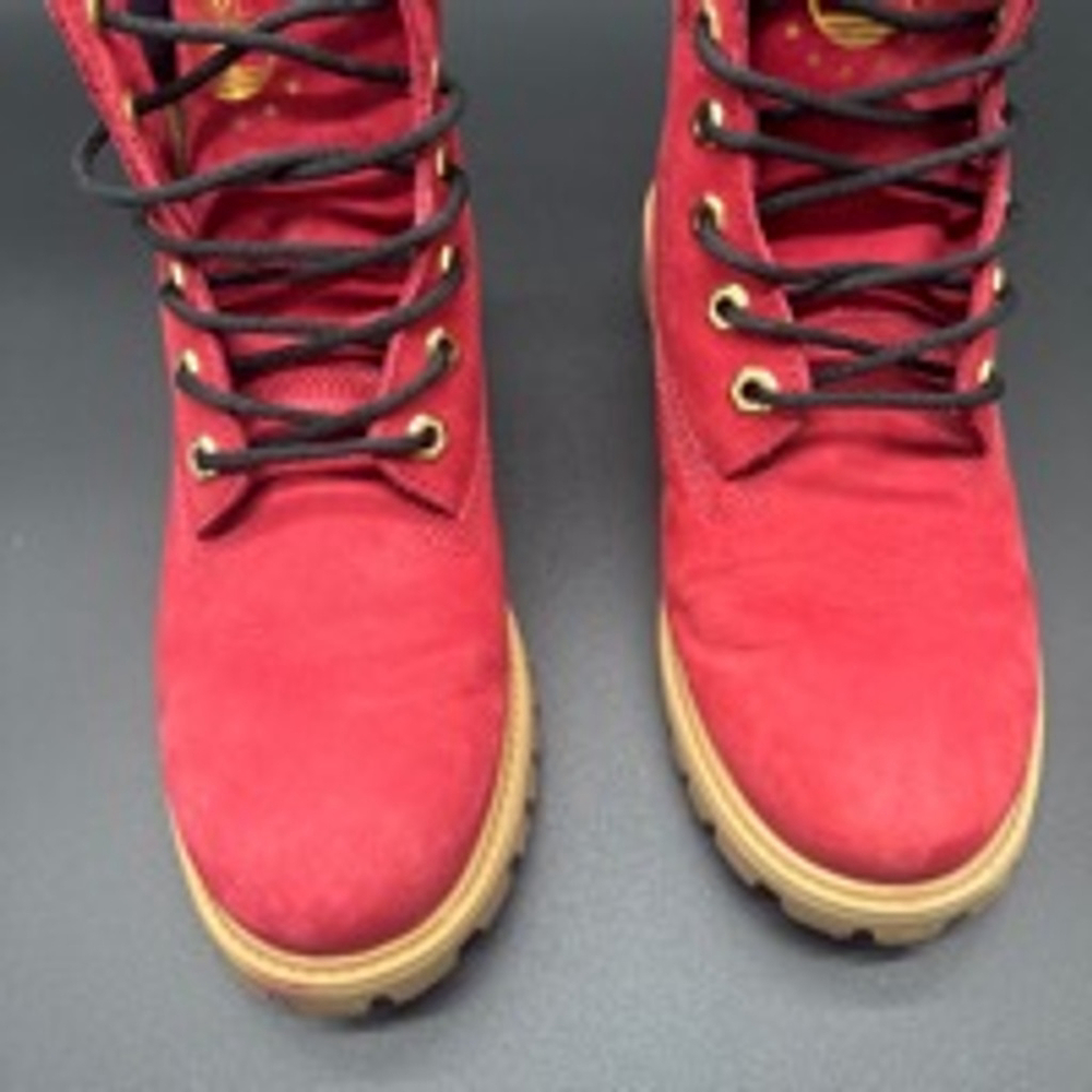 Women's TIMBERLAND Boots, Size EU 37.5 Red Wine & Navy - Picture 2 of 8